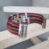 Manchette femme en cuir rond 3 mm et ses passants  4 trous