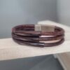 Bracelet homme cuir rond marron