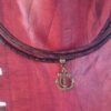 Collier unisexe, trois cuirs ronds marron