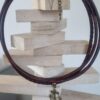 Collier unisexe, trois cuirs ronds marron
