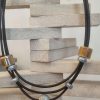 Collier en cuir rond marron et perles en céramique
