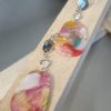 Boucles d'oreilles connecteur en verre et pendentif acétate