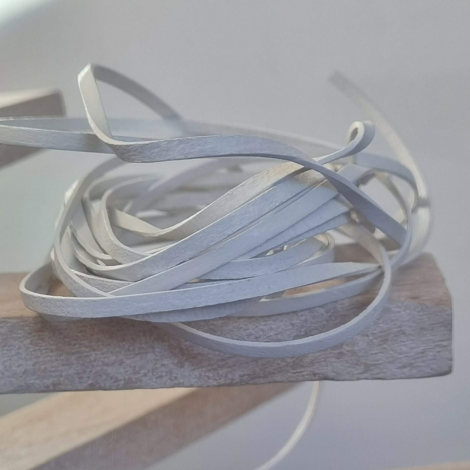 Cuir plat 3mm blanc