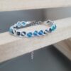 Bracelet enfant perles verre et cuir rond