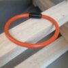 Bracelet mixte en cuir rond orange