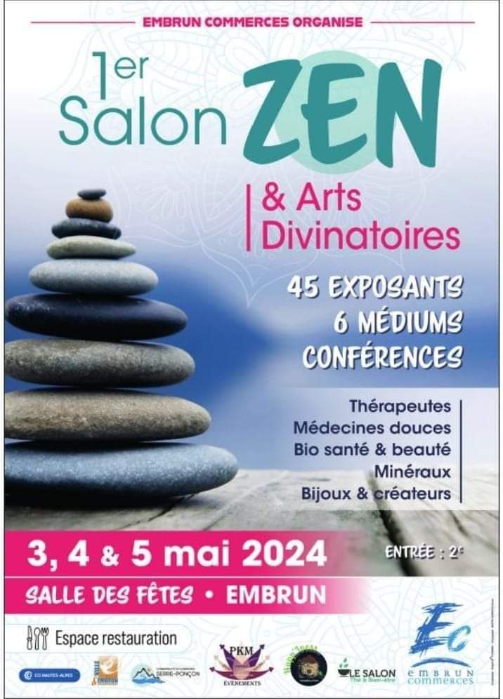 Salon Zen à Embrun les 3,4 et 5 mai 2024
