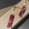 Boucle d'oreille femme marguerite et pendentif acétate