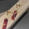 Boucle d'oreille femme marguerite et pendentif acétate