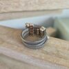 Bague femme en suédine grise et passant arbre de vie