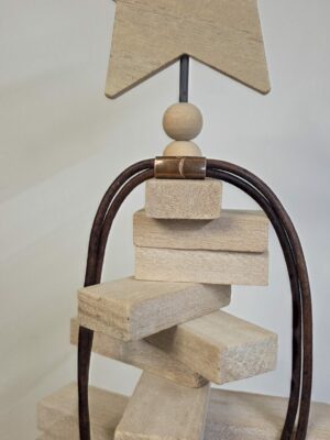 Collier femme cuir rond marron, tubes et perles cuivre