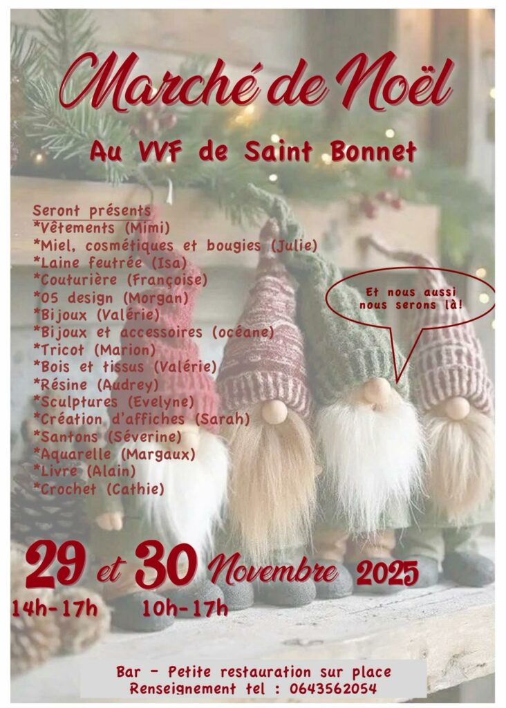 Marché de Noël au VVF de St Bonnet (05)