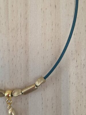 Collier "Il Corno" – Turquoise & Éclat Doré – Image 3