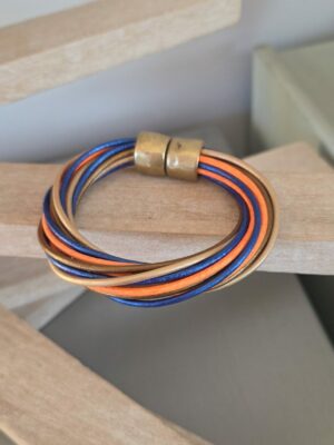 Bracelet femme 16 cuirs ronds 2mm