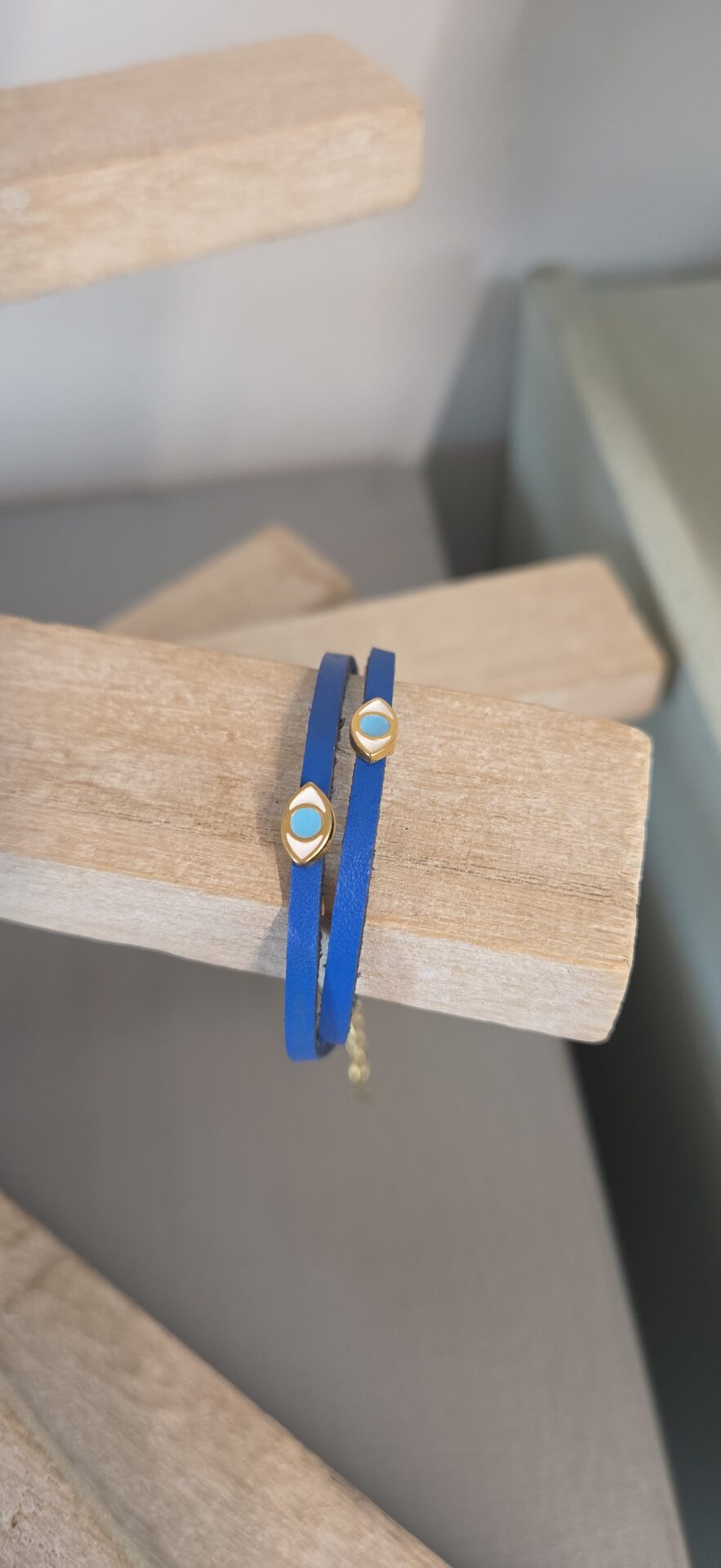 Bracelet femme double rang et ses yeux émaillés