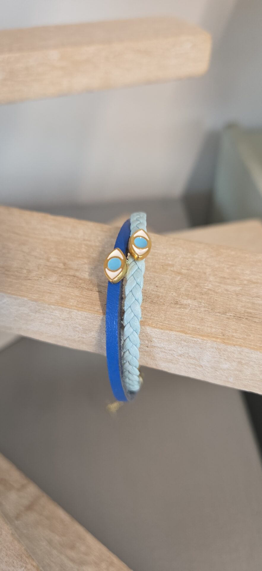 Bracelet femme double rang et ses yeux émaillés