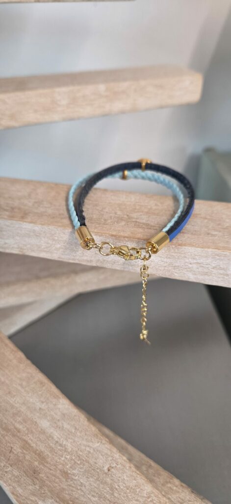 Bracelet femme double rang et ses yeux émaillés