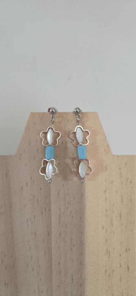 Boucles d'oreille enfant étoiles argentées