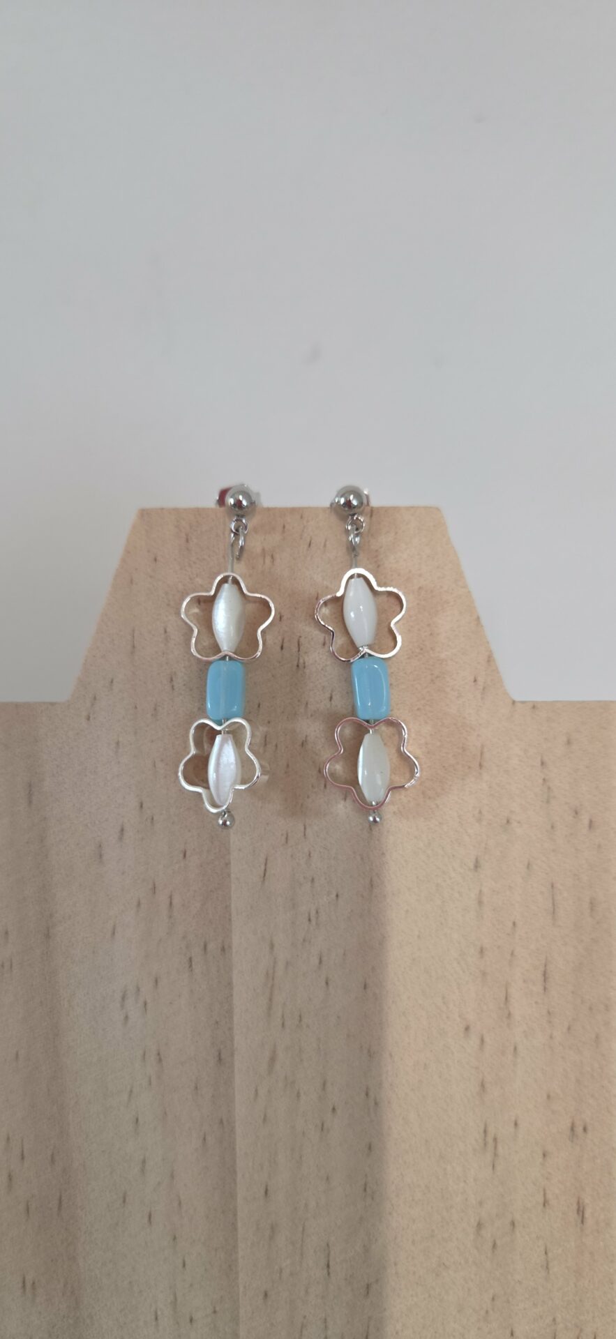 Boucles d'oreille enfant étoiles argentées