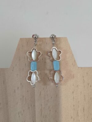 Boucles d'oreille enfant étoiles argentées