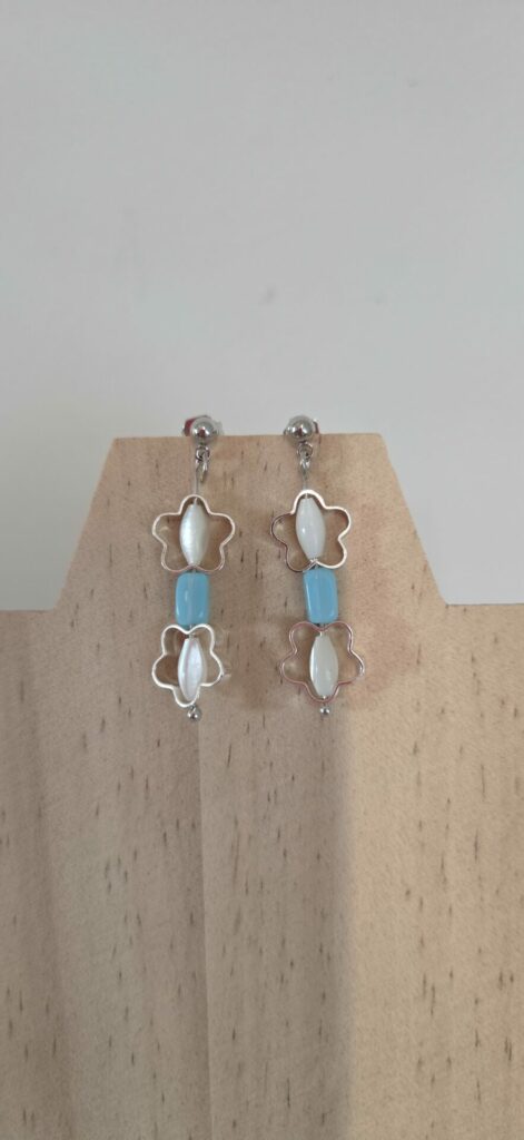 Boucles d'oreille enfant étoiles argentées