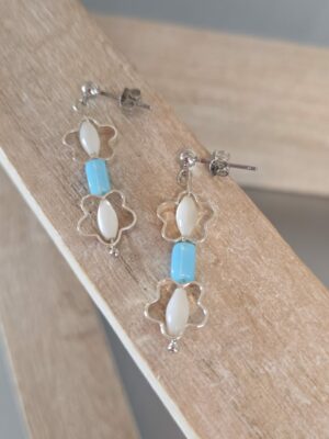 Boucles d'oreille enfant étoiles argentées