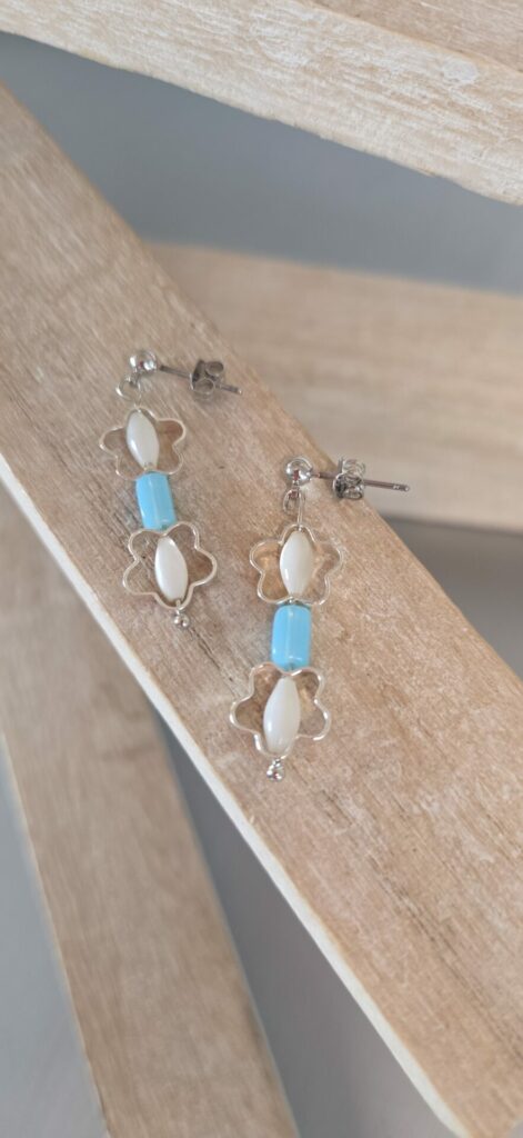 Boucles d'oreille enfant étoiles argentées
