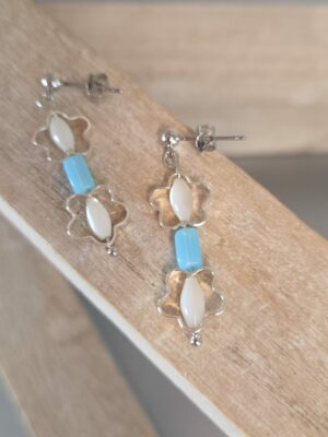 Boucles d'oreille enfant étoiles argentées