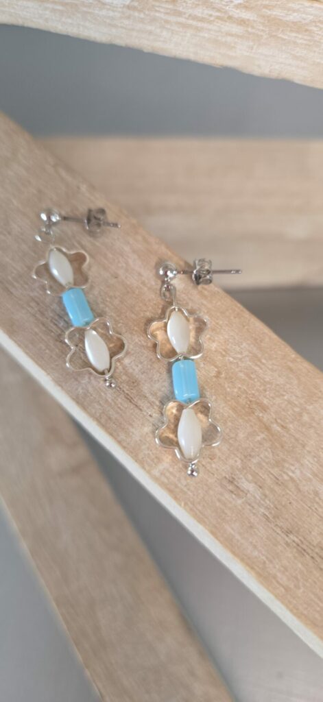 Boucles d'oreille enfant étoiles argentées